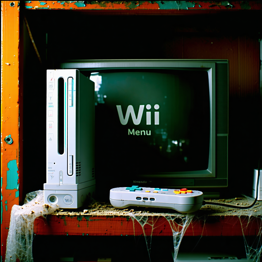 nintendo wii and an old tv