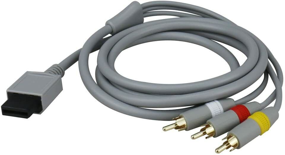⚡️ Nintendo Wii TV Cable Wii U AV Lead Audio Video Wire RCA 1.8M RVL-009 ⚡️