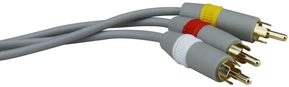⚡️ Nintendo Wii TV Cable Wii U AV Lead Audio Video Wire RCA 1.8M RVL-009 ⚡️