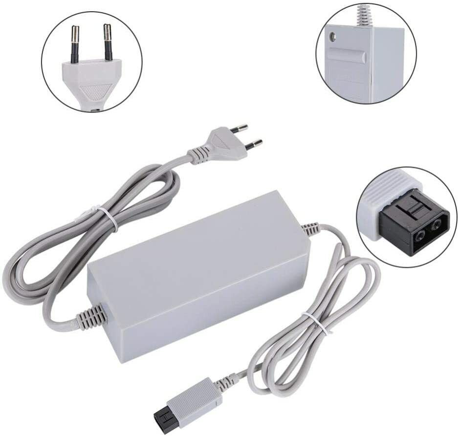 Nintendo Wii EU Plug Power Adapter – 2M Cable, AC 100-245V RVL-002