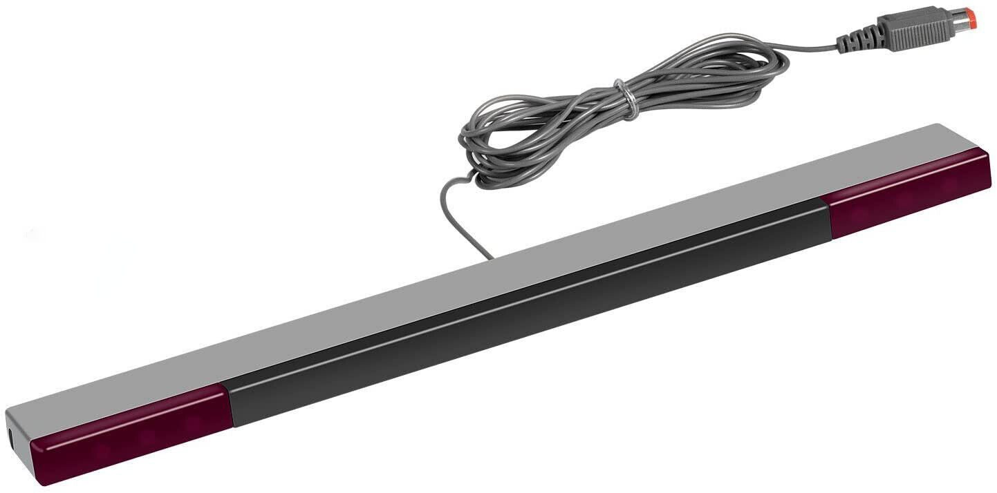 Genuine Nintendo Wii/Wii U Sensor Bar with Motion Cable – Silver (RVL-014)
