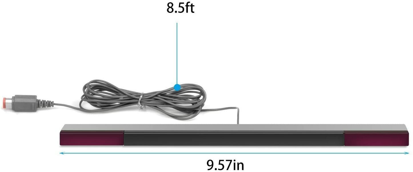 Genuine Nintendo Wii/Wii U Sensor Bar with Motion Cable – Silver (RVL-014)