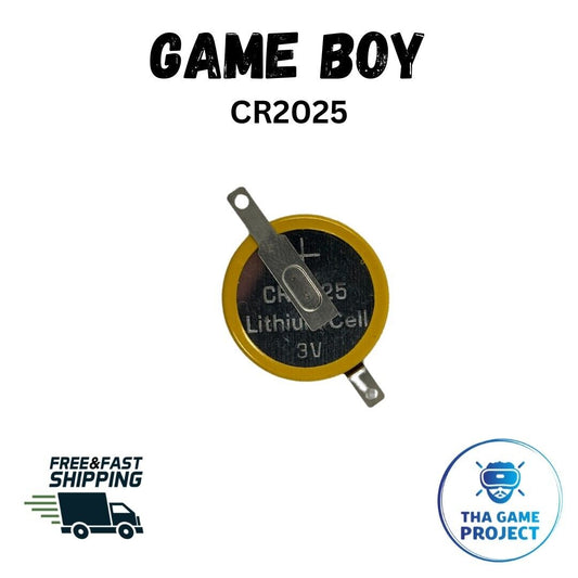 5 x Tabbed CR2025 3V Batteries – Ideal for Game Boy Cartridge Replacement