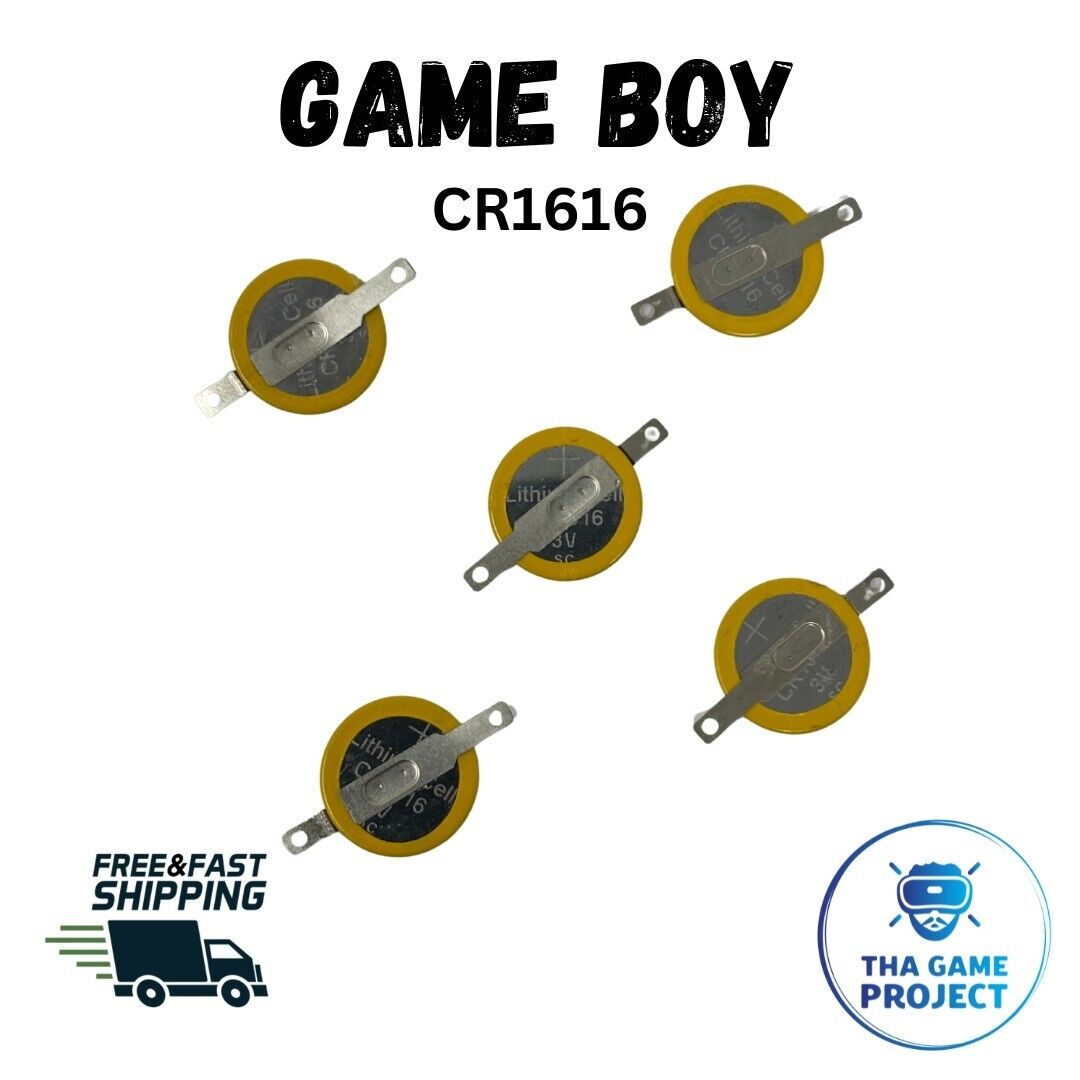 🔋 5 pilas CR1616 de 3 V con pestaña: ideales para reemplazar cartuchos de Game Boy 🎮