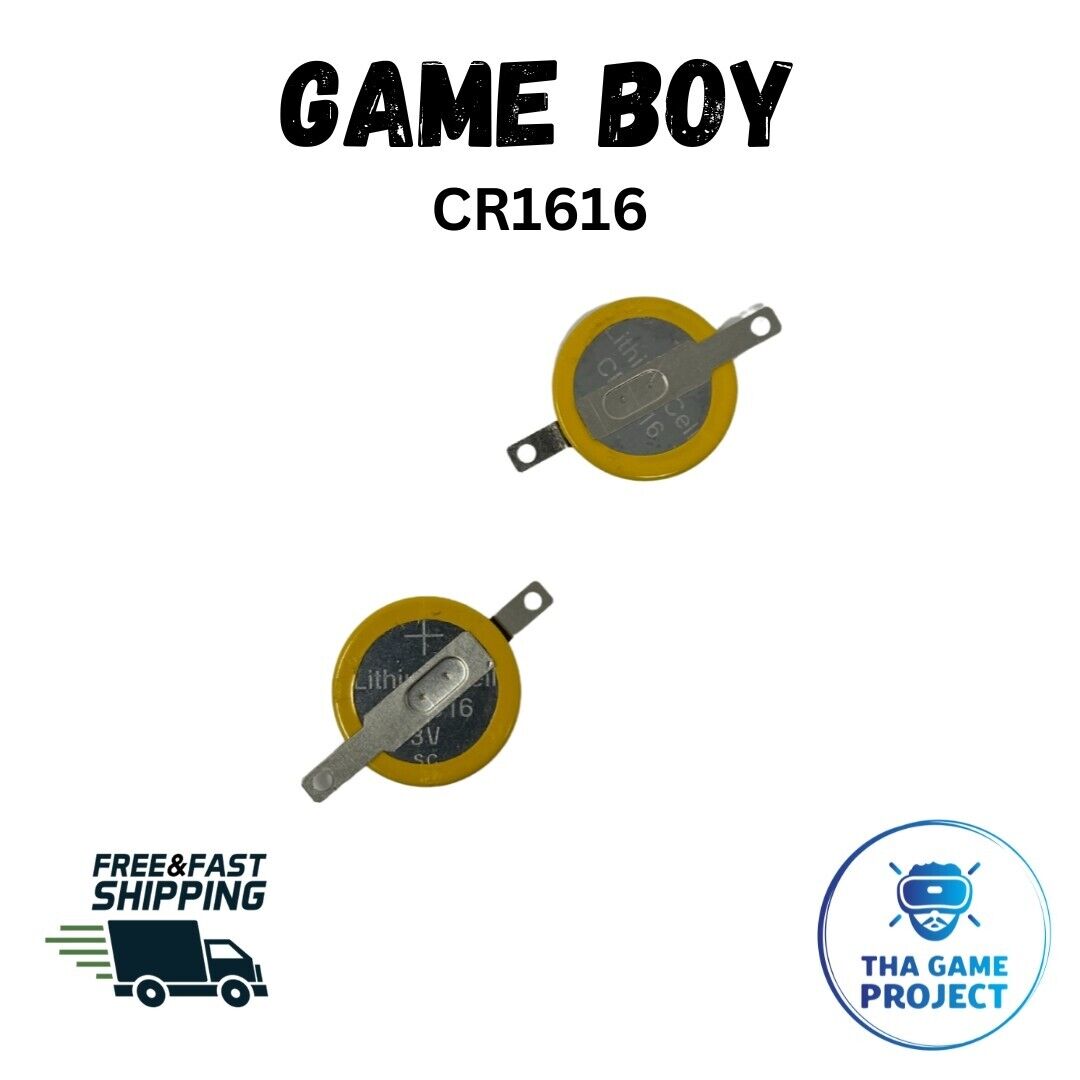 🔋 2 pilas CR1616 de 3 V con lengüeta: ideales para reemplazar cartuchos de Game Boy 🎮