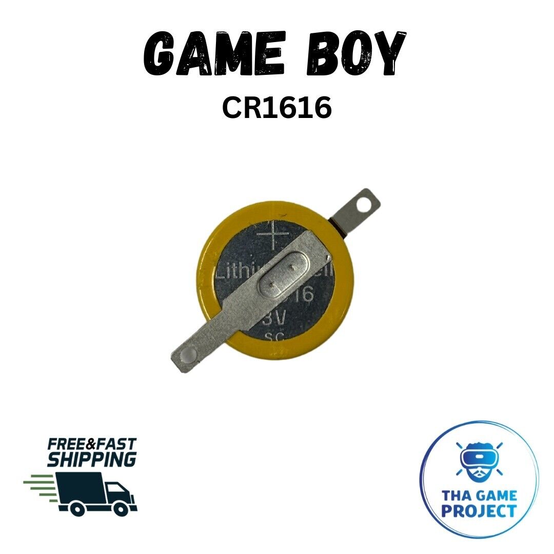 🔋 2 pilas CR1616 de 3 V con lengüeta: ideales para reemplazar cartuchos de Game Boy 🎮