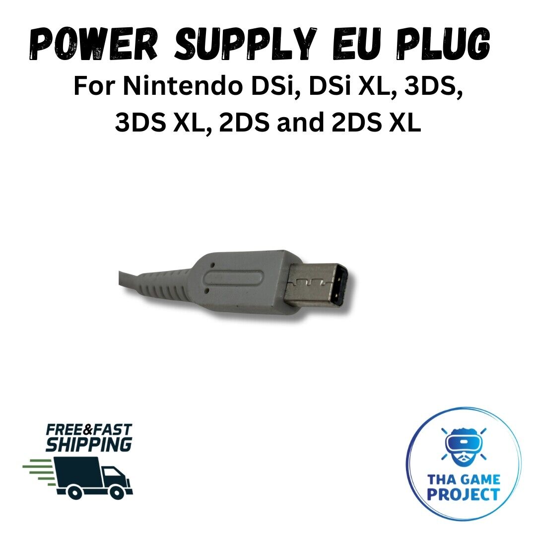 EU 2-Pin Nintendo 2DS/3DS/XL Power Supply Charger WAP-002(EU)