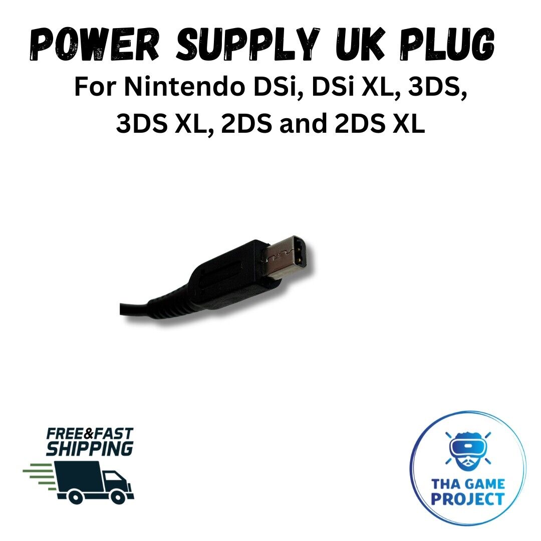 🔌 UK 3-Pin Nintendo 2DS/3DS/XL Power Supply Charger WAP-002(UK) 🔌