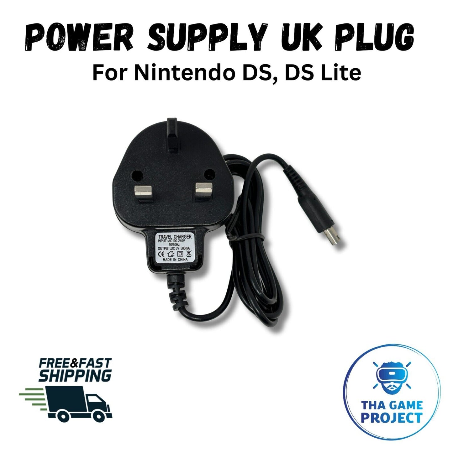 🔌 UK 3-Pin Nintendo DS/DS Lite Power Supply Charger USG-002(UK) 🔌