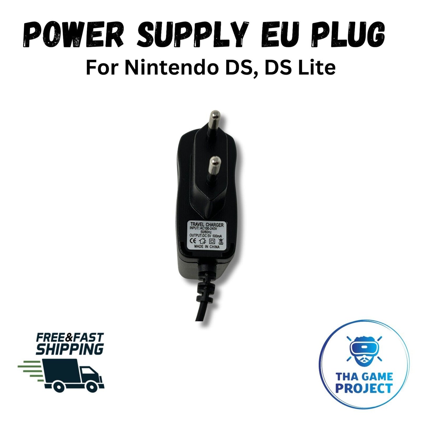 🔌 Cargador de fuente de alimentación de 2 pines para Nintendo DS/DS Lite de la UE USG-002(EU) 🔌