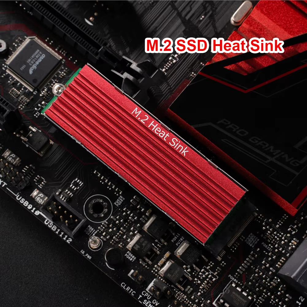 Disipador de calor SSD M.2 - Aluminio para NVMe 2280, almohadilla de enfriamiento para PC/PS5 NEGRO