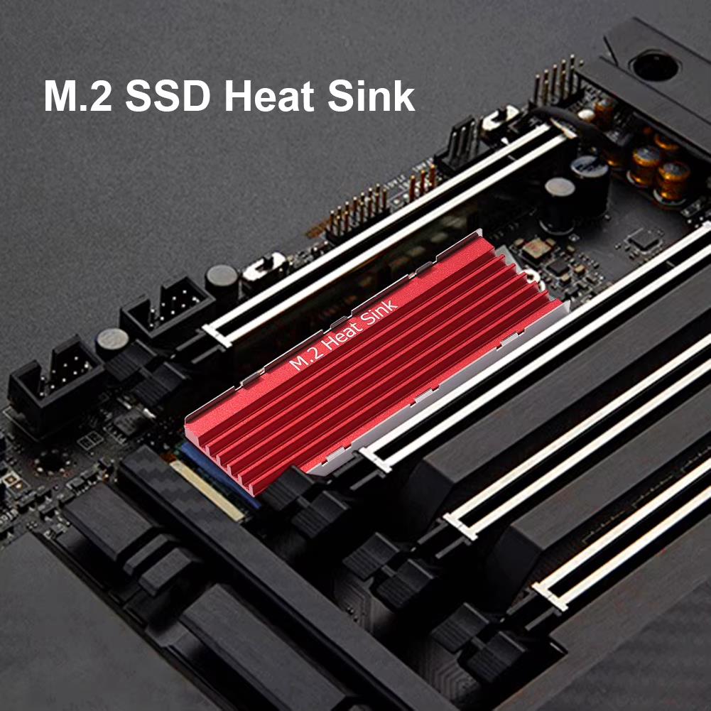 Disipador de calor SSD M.2 - Aluminio para NVMe 2280, almohadilla de enfriamiento para PC/PS5 NEGRO