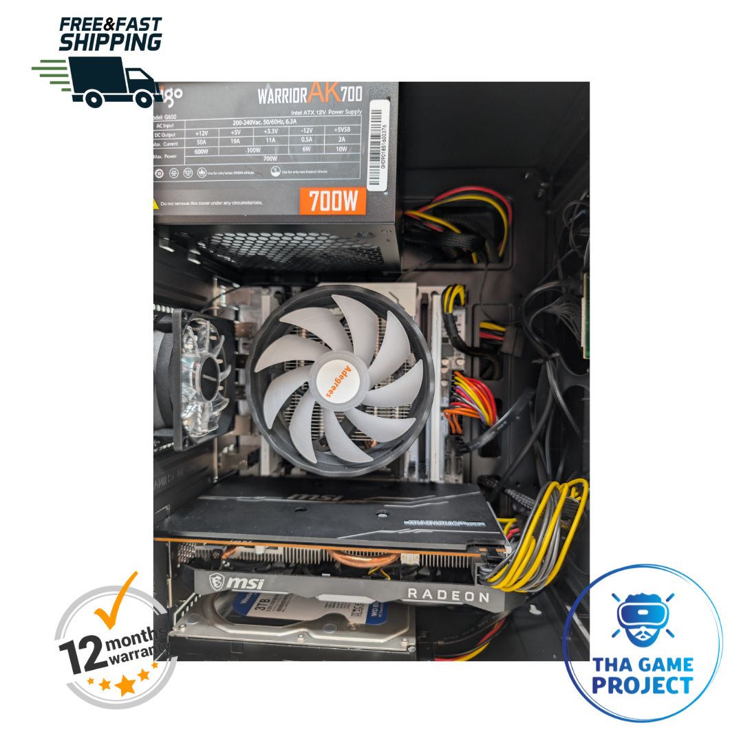 Gaming PC High FPS Rx 6600 XT MSI 32GB RAM 500GB NVMe 3TB HDD 🎮⚡