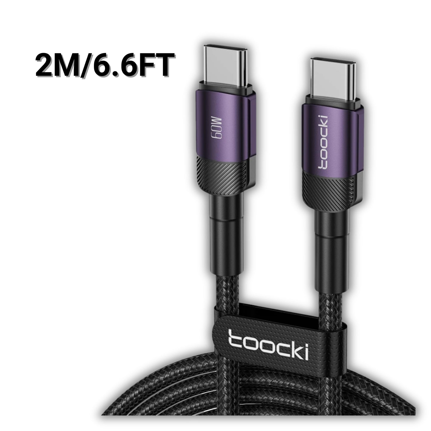 60W USB-C to USB-C Fast Charging Cable with PD 3.0 technology charging an iPhone 15 with ultra-fast speed. Ideal for MacBook, Samsung, and more.